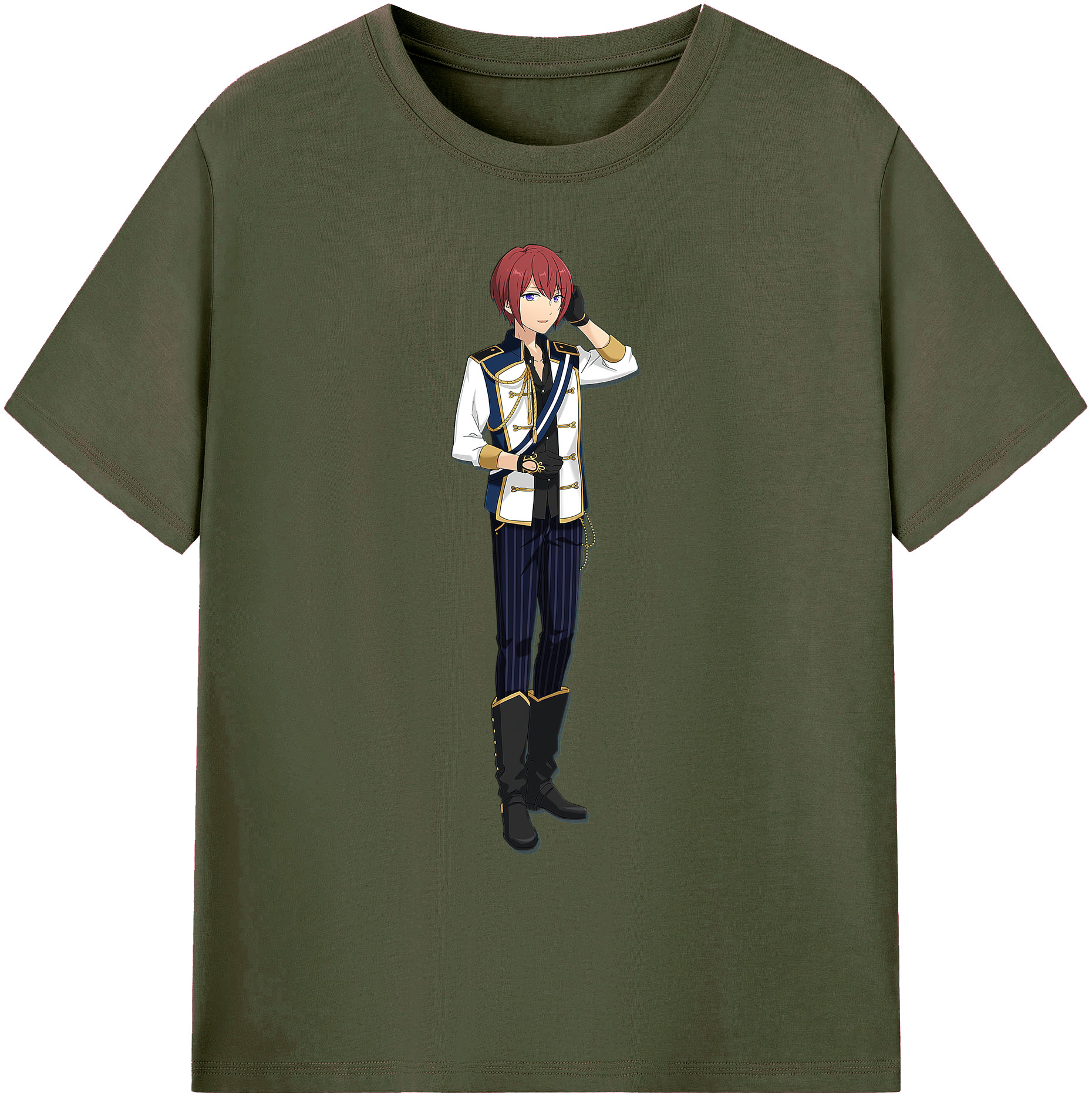 （画像用） あんさんぶるスターズ! Ensemble Stars 綿100％ メンズ半袖Tシャツ｜肌触りやわらか＆通気性